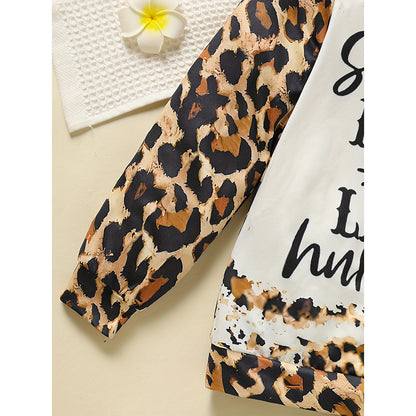 Toddler Girls’ Leopard Print 2-Piece Sweatshirt & Sweatpant Set – Soft, Stylish & Play-Friendly