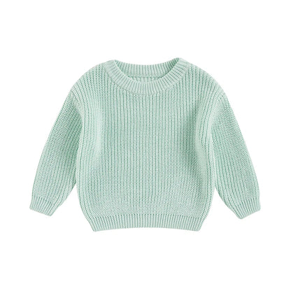 Classic Crewneck Cotton-Blend Knit Sweater for Babies & Kids