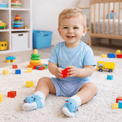 Baby Animal Grip Socks with 3D Plush Details