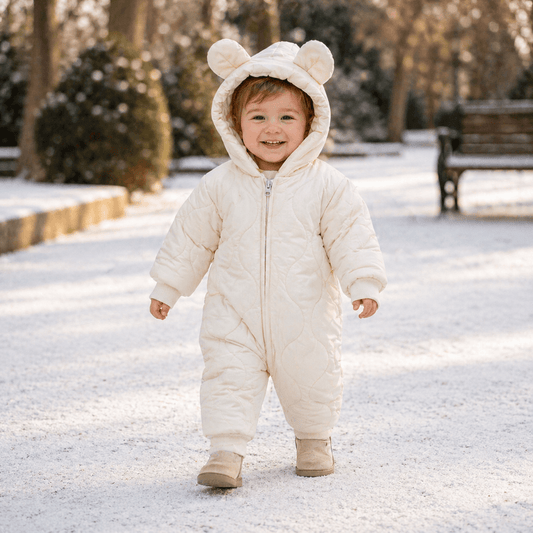 Baby Bear Hooded Winter Snowsuit Romper