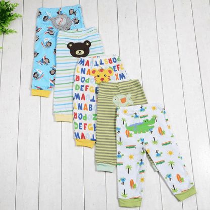 Baby Cartoon Cotton Leggings (5-Pack) | Soft, Stretchy, & Breathable
