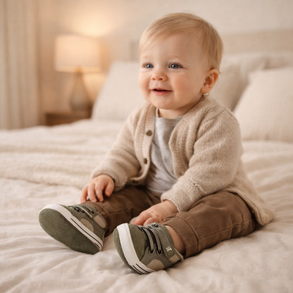 Baby High-Top Sneakers (6–18 Months) – Breathable Velcro First Walker Shoes