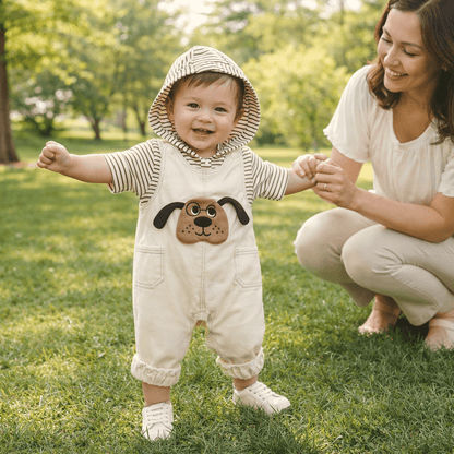 Baby & Toddler Animal Print 2-Piece Cotton Set | Sweatshirt & Pants in Playful Cartoon Designs