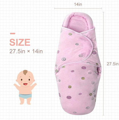 Baby Sleeping Bag Swaddle – Soft Cotton Wrap with Head Support for Newborns