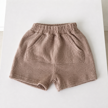 Baby & Toddler Ribbed Cotton Romper, Tee & Shorts – Loose Short-Sleeve Waffle-Knit Set in Neutral Tones