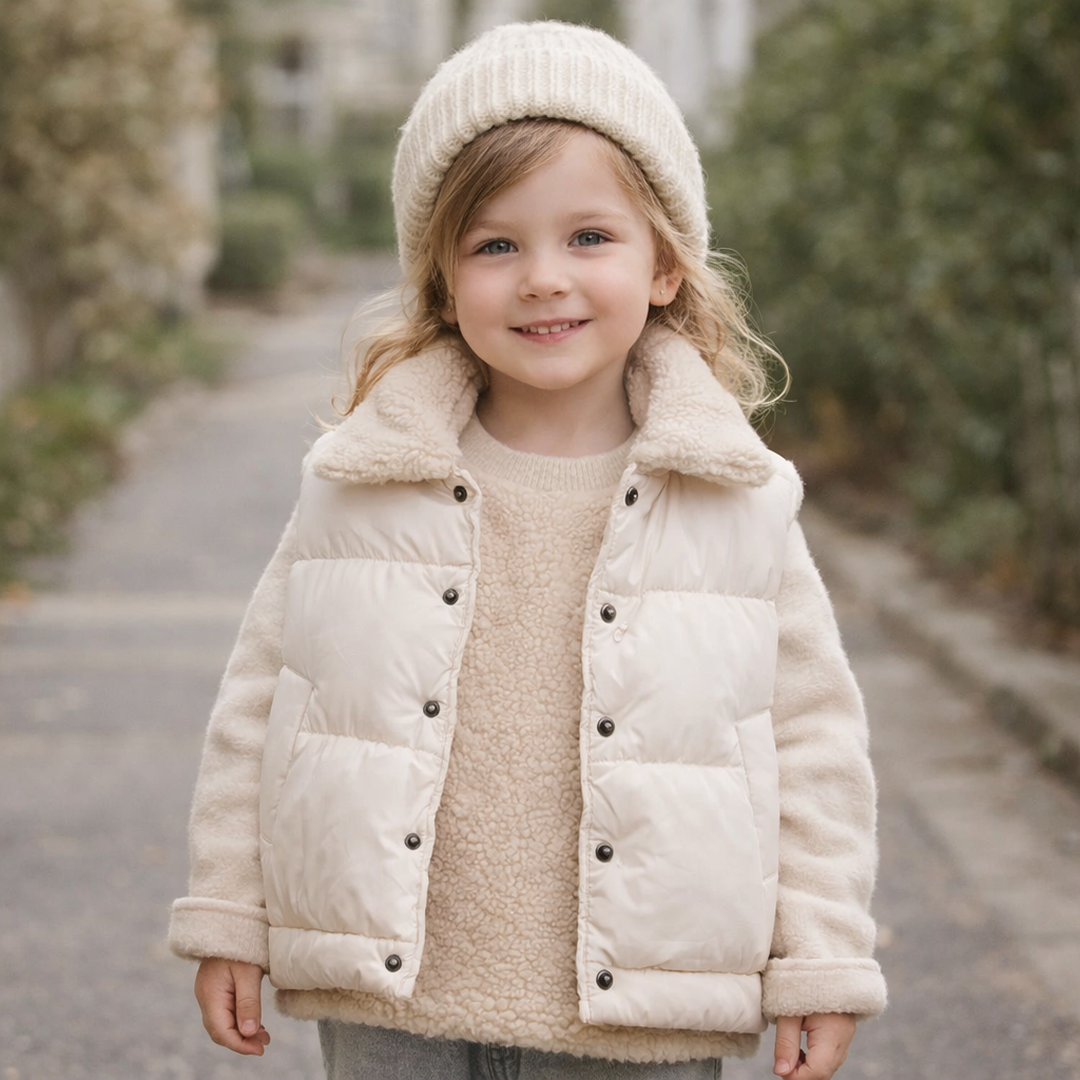 Cozy Fleece Gilet for Kids – Sherpa-Lined Sleeveless Vest for Cool Days (Ages 1–8)