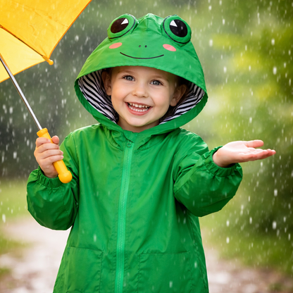QuackShield Rain Jacket – Duck Hooded Raincoat for Kids