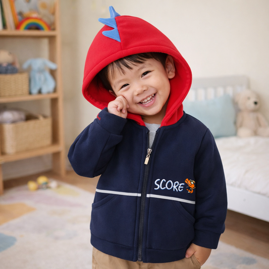 Fashionable Kids Warm Thick Hooded Jacket