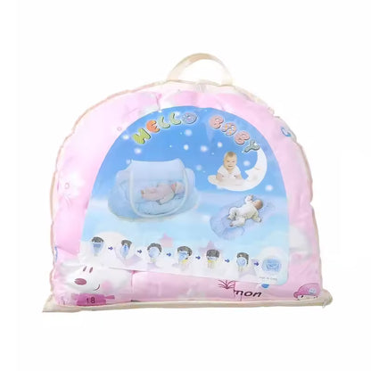 Foldable Baby Mosquito Net Bed – Portable Infant Sleep Tent with Soft Cushion