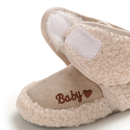 Plush-Lined Baby Booties – Winter First Walker Snow Boots (0–18 Months)