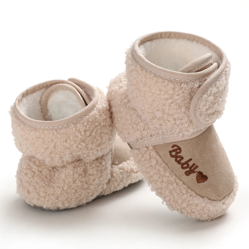 Plush-Lined Baby Booties – Winter First Walker Snow Boots (0–18 Months)