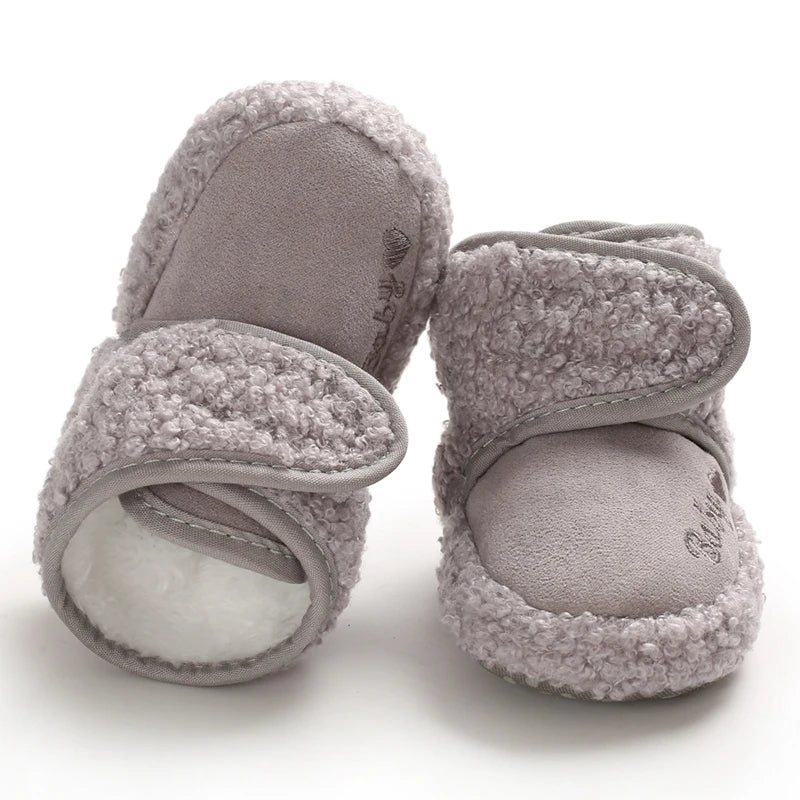 Plush-Lined Baby Booties – Winter First Walker Snow Boots (0–18 Months)
