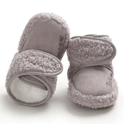 Plush-Lined Baby Booties – Winter First Walker Snow Boots (0–18 Months)