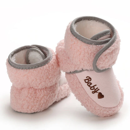 Plush-Lined Baby Booties – Winter First Walker Snow Boots (0–18 Months)