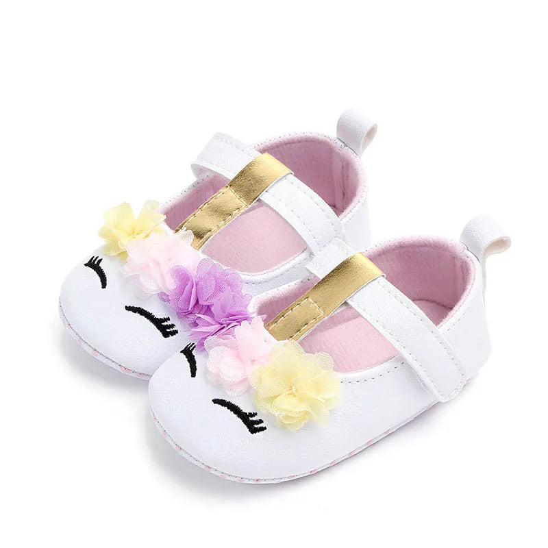 Embroidered Mary Jane First Walker Shoes for Baby Girls