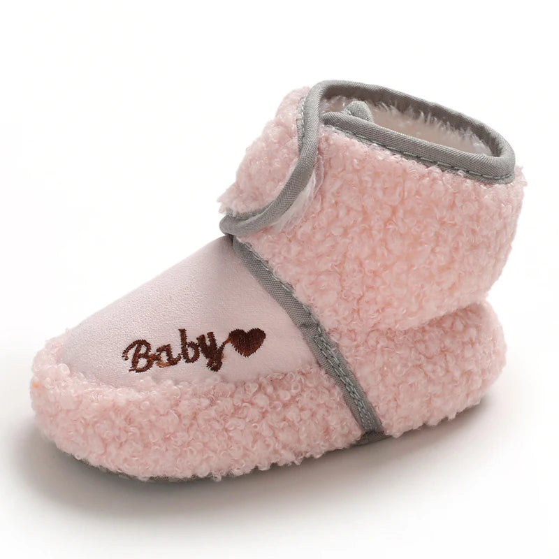 Plush-Lined Baby Booties – Winter First Walker Snow Boots (0–18 Months)