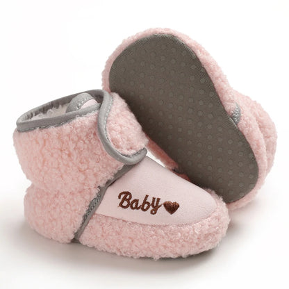 Plush-Lined Baby Booties – Winter First Walker Snow Boots (0–18 Months)