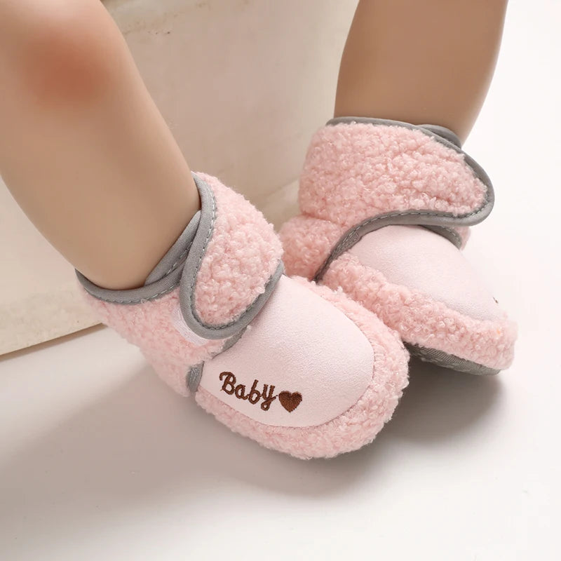 Plush-Lined Baby Booties – Winter First Walker Snow Boots (0–18 Months)
