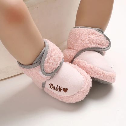 Plush-Lined Baby Booties – Winter First Walker Snow Boots (0–18 Months)