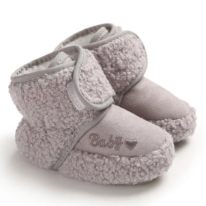 Plush-Lined Baby Booties – Winter First Walker Snow Boots (0–18 Months)