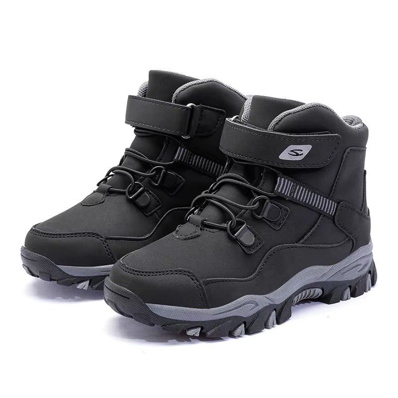 Kids Waterproof Winter Boots (Fleece-Lined Option) – Non-Slip Outdoor Ankle Boots