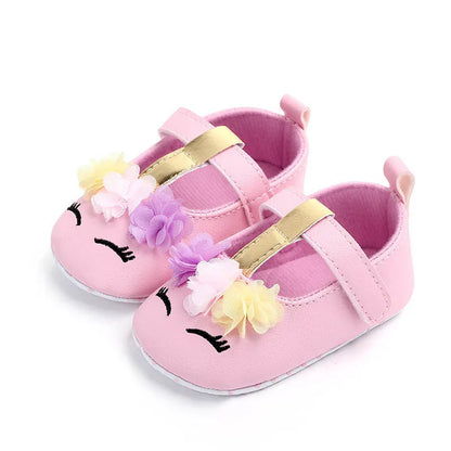 Embroidered Mary Jane First Walker Shoes for Baby Girls