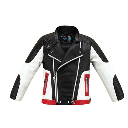 Colorblock Moto Boys’ Faux Leather Jacket