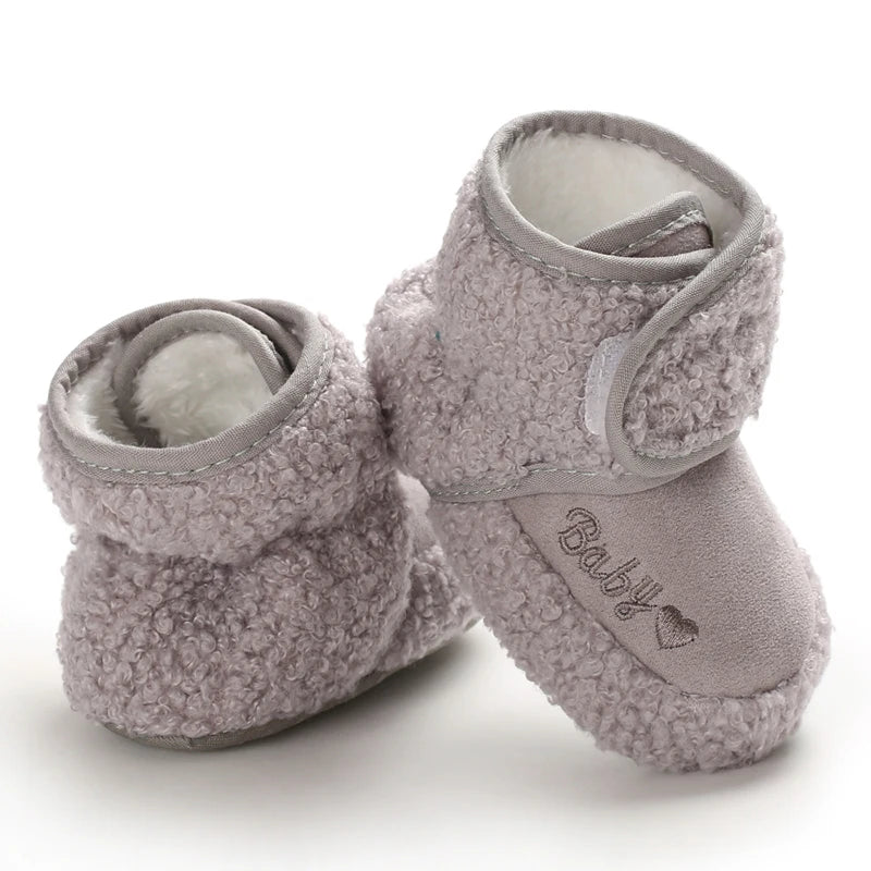 Plush-Lined Baby Booties – Winter First Walker Snow Boots (0–18 Months)