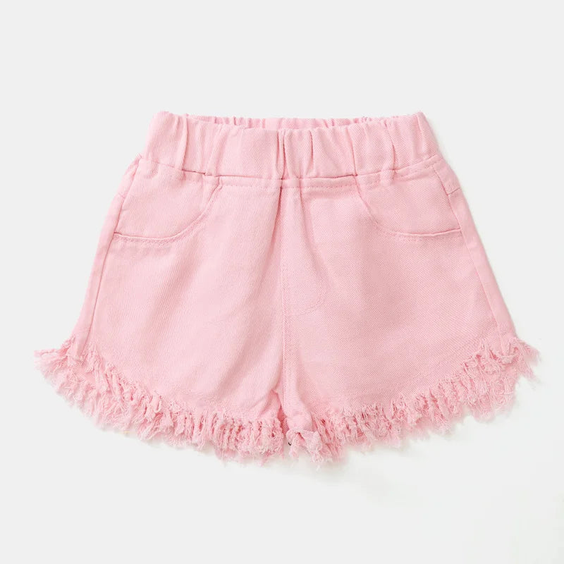 Daisy Patch Pocket Denim Shorts for Girls