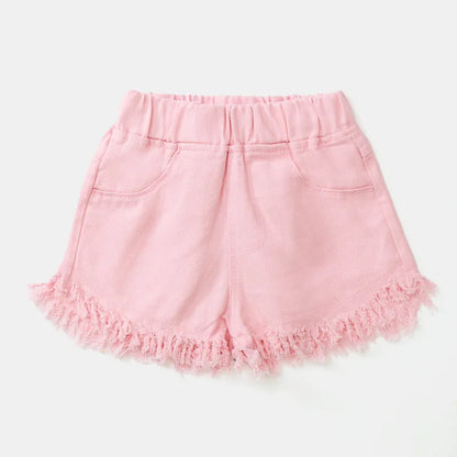 Daisy Patch Pocket Denim Shorts for Girls