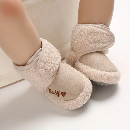 Plush-Lined Baby Booties – Winter First Walker Snow Boots (0–18 Months)