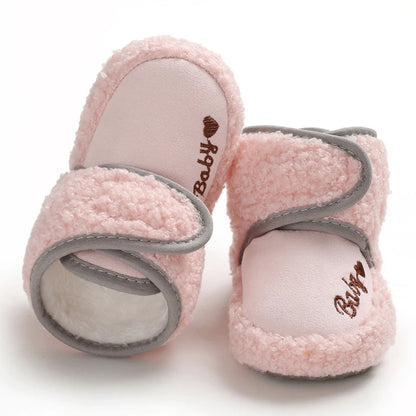 Plush-Lined Baby Booties – Winter First Walker Snow Boots (0–18 Months)