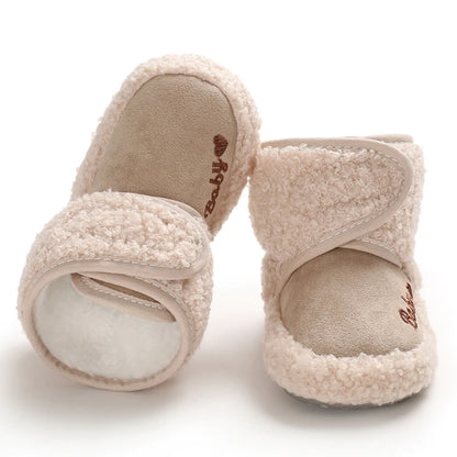 Plush-Lined Baby Booties – Winter First Walker Snow Boots (0–18 Months)