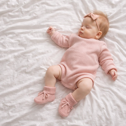 Infant Solid Color Cute Bowknot Knitted Toddler Shoes