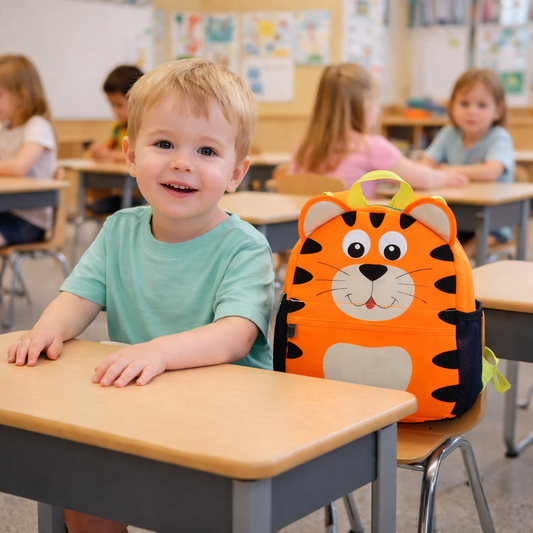 Kids Cartoon Animal Backpack (Kindergarten Size) – Soft Zipper Bag