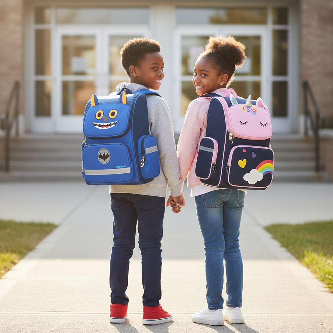 Kids Unicorn & Monster Backpack – Lightweight Primary School Bookbag