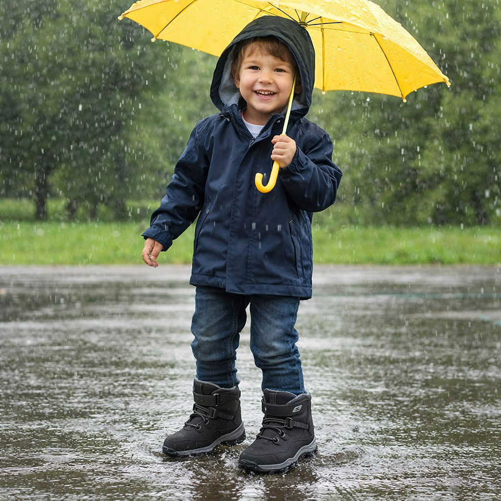 Kids Waterproof Winter Boots (Fleece-Lined Option) – Non-Slip Outdoor Ankle Boots