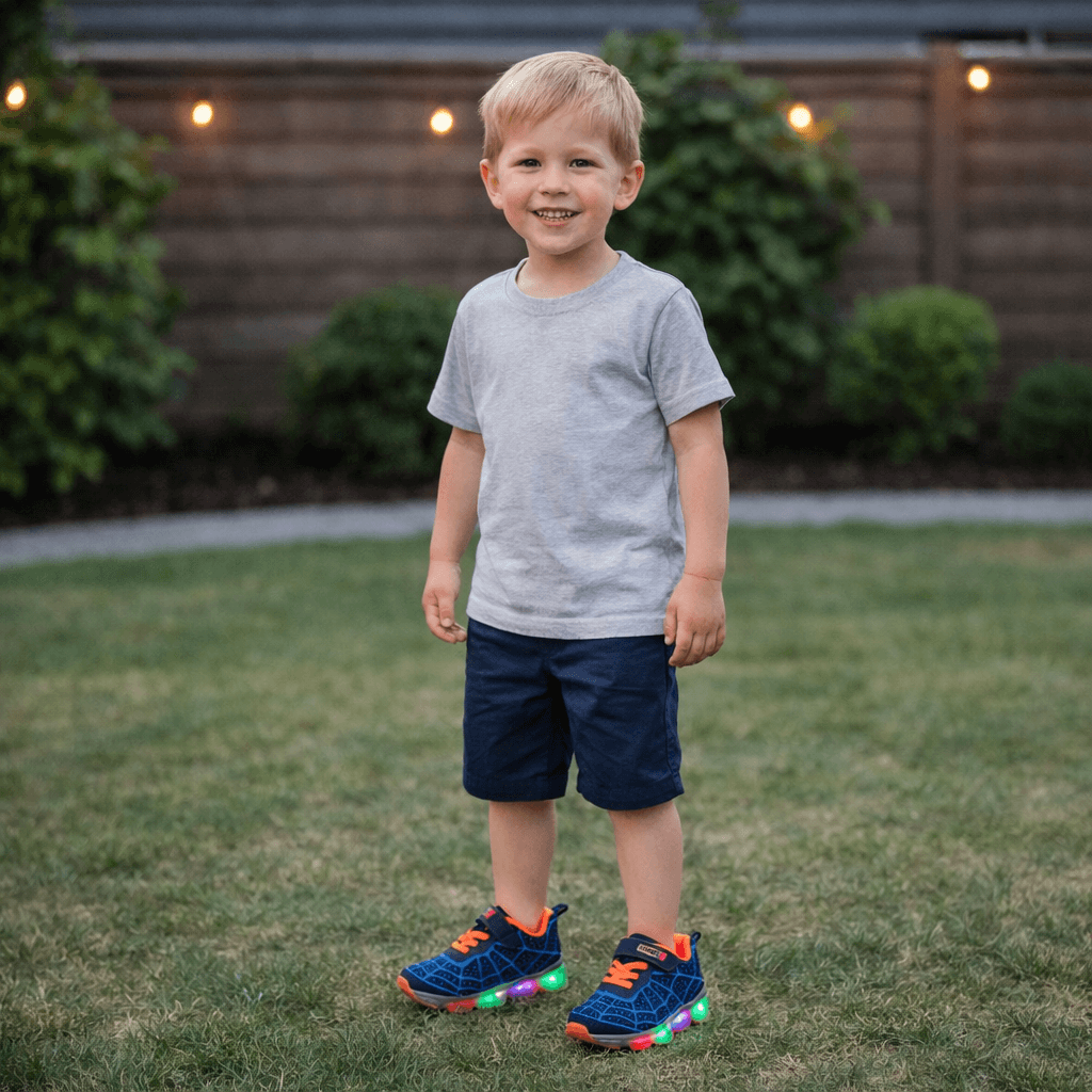 Kids LED Light-Up Sneakers with Breathable Mesh