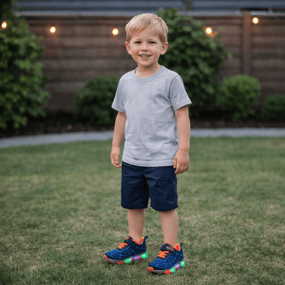 Kids LED Light-Up Sneakers with Breathable Mesh