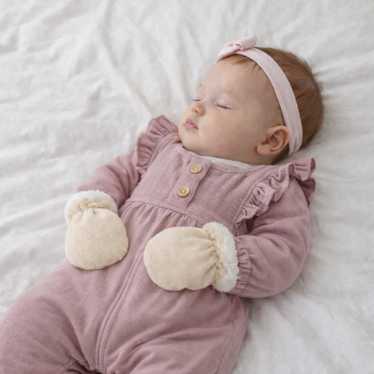 Newborn Anti-Scratch Baby Mittens – Soft Protective Hand Covers (0–12 Months)