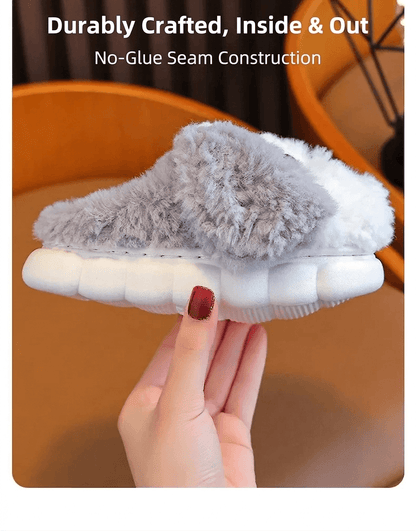 Plush Puppy Indoor Slippers for Toddlers & Kids – Warm, Non-Slip House Shoes