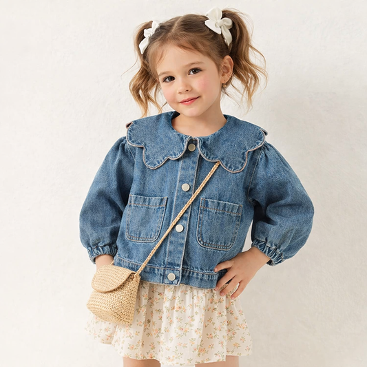 Ruffle Collar Denim Jacket for Girls (1-6 years)