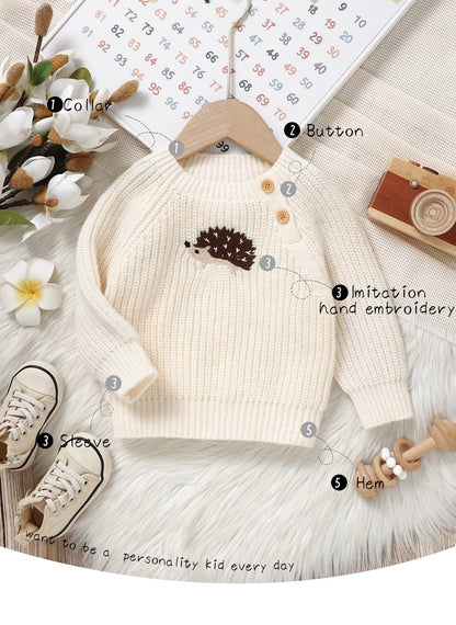 Cable-Knit Baby & Toddler Sweater – Soft Winter Pullover with Crew Neck (6 Months–3 Years)