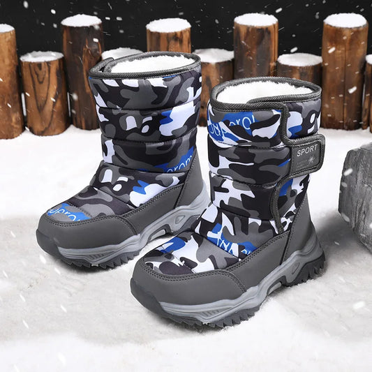 Waterproof Snow Boots for Kids – Plush-Lined Winter Boots with Non-Slip Sole (Toddlers & Youth)