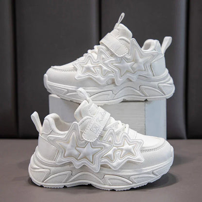 Layered Star Chunky Hook-and-Loop Sneakers for Kids