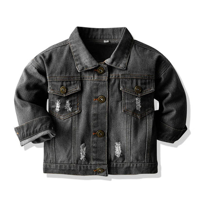 Hooded Button-Front Denim Jacket – Kids Denim Coat