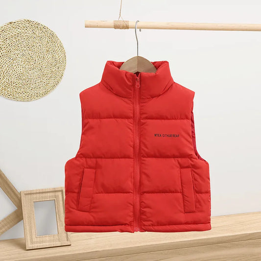 Kids Hooded Puffer Vest – Warm, Lightweight Winter Layer for Boys & Girls (Ages 4–8)