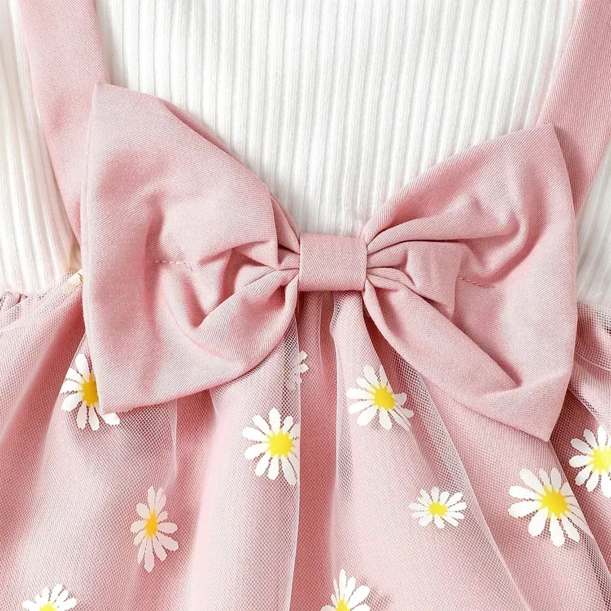 Daisy Tulle Bow Outfit Set for Baby Girls