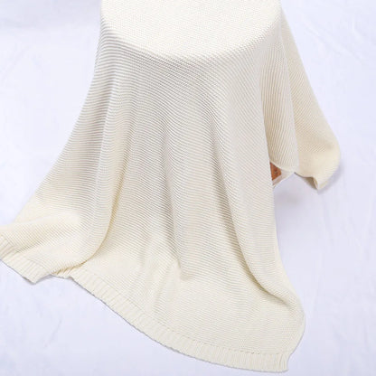 Personalized Embroidered Name Cotton Knit Baby Blanket