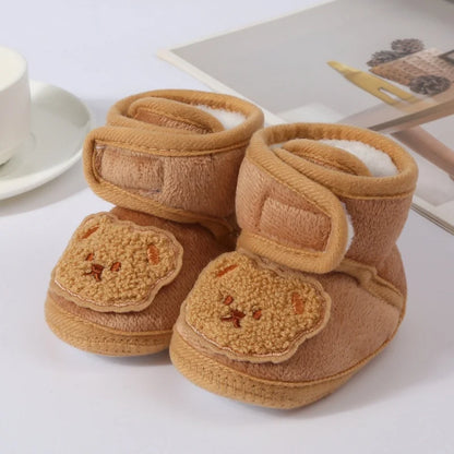 Soft Plush Bear Baby Booties – Cozy Winter First Walkers (0–18 Months)
